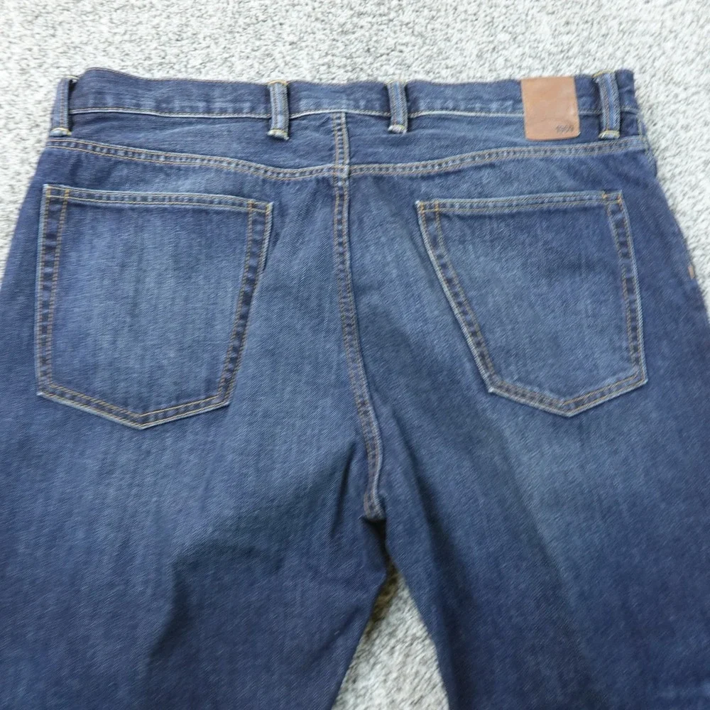 Gap Jeans Mens 40X32 Dark Blue Denim Pants 1969 Standard Straight Whisker Fade